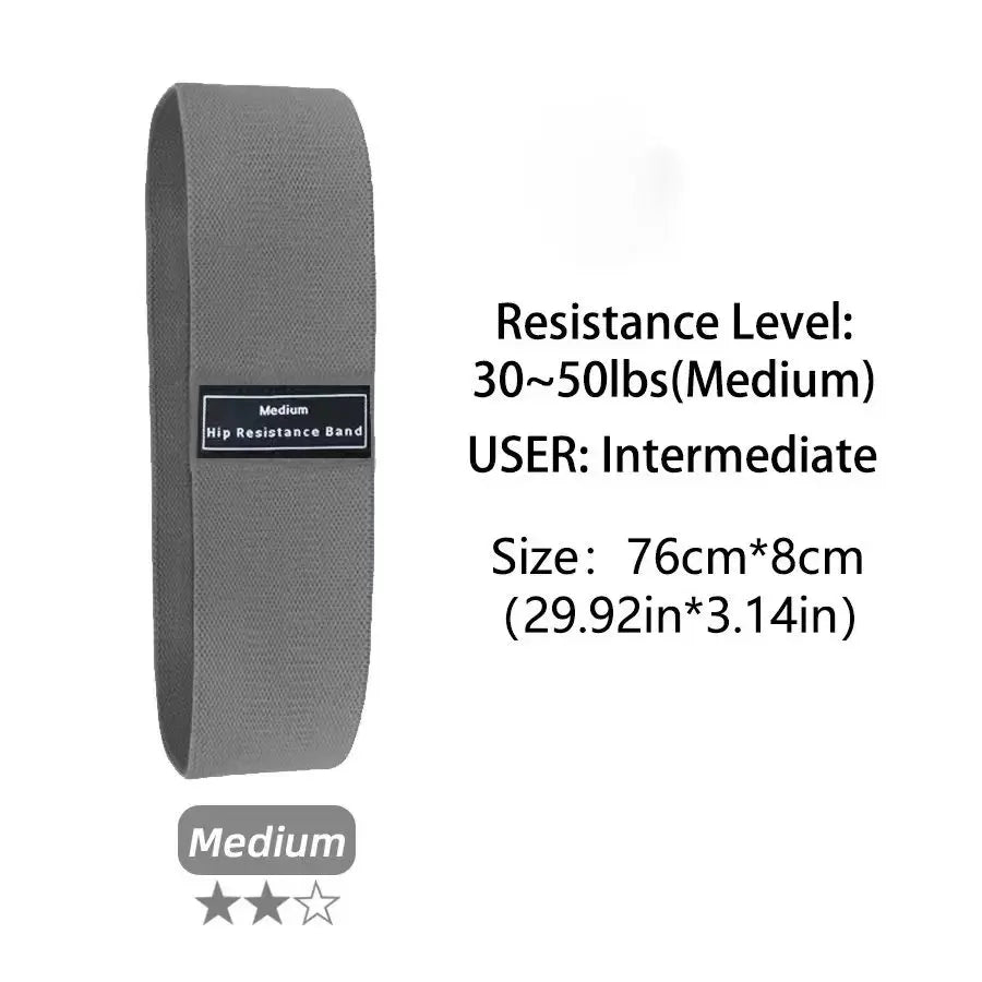 Fabric Resistance Hip and Glute Bands - Elastic Workout Loops for Squats and Stretching - Fitness Equipment for Yoga and Gym