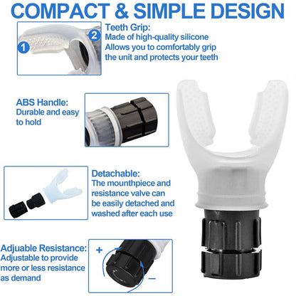 Lungs Breathing Exercise Resistance Trainer for Respiratory Health (1 or 2 Pieces)