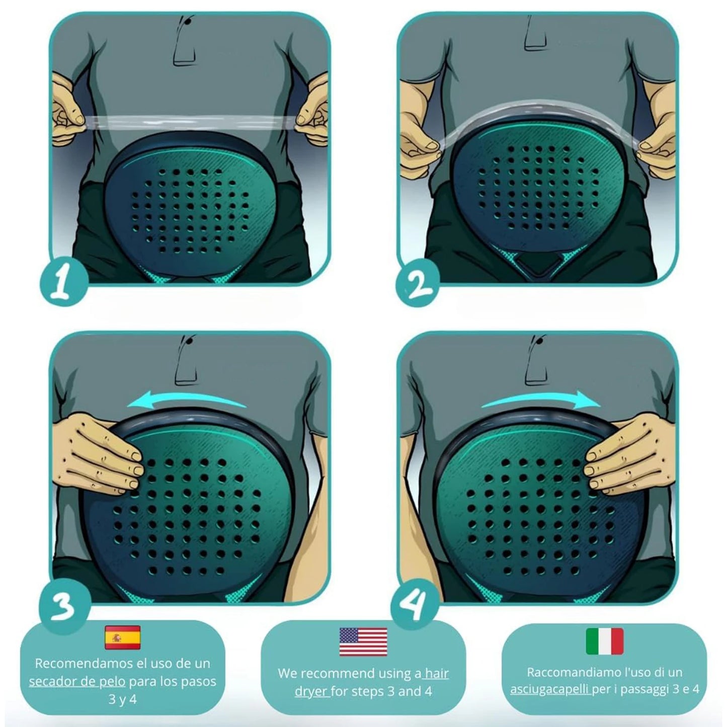 Transparent Padel Racket Protector Pack of 3/5,PU Lightweight Frame Tape Edge Protector Durable Padel Accesories
