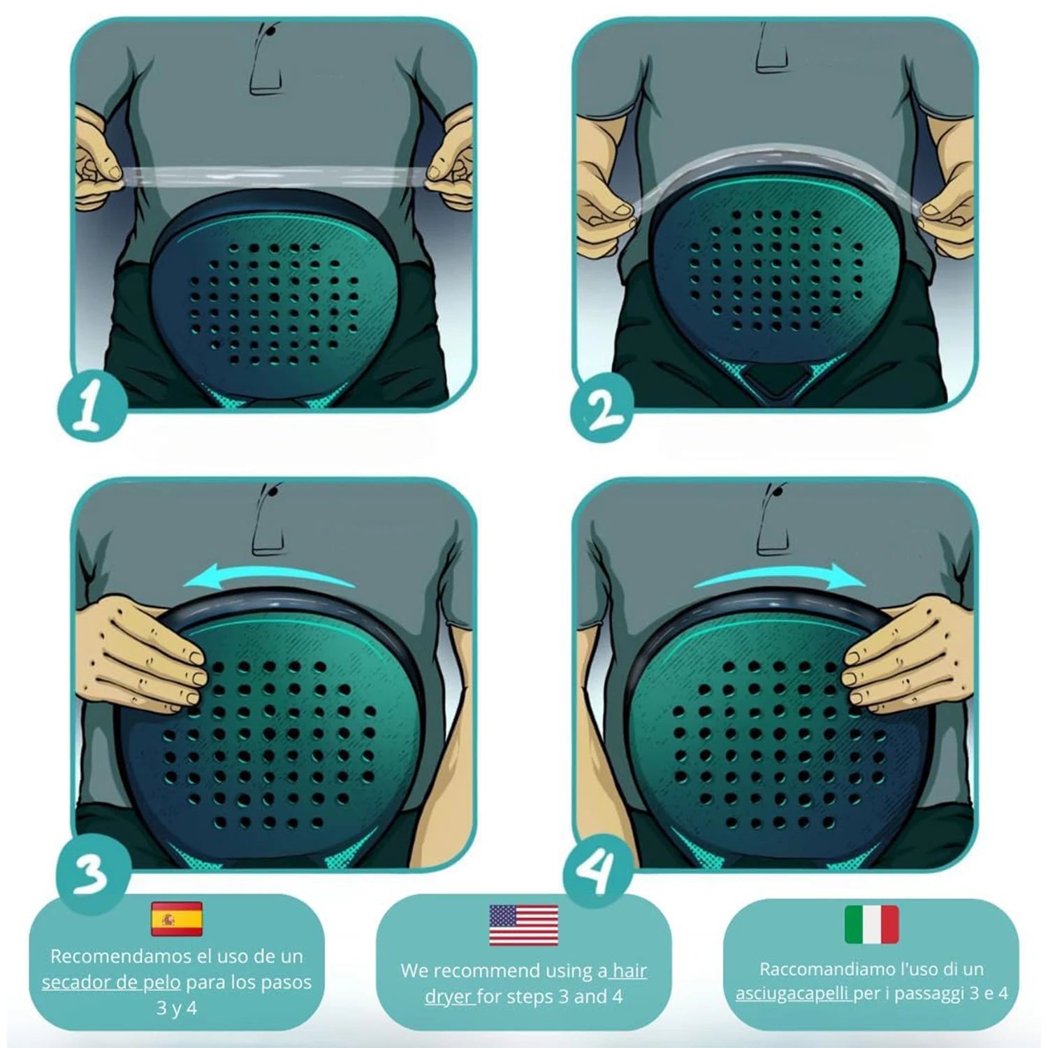 Transparent Padel Racket Protector Pack of 3/5,PU Lightweight Frame Tape Edge Protector Durable Padel Accesories