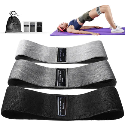 Fabric Resistance Hip and Glute Bands - Elastic Workout Loops for Squats and Stretching - Fitness Equipment for Yoga and Gym
