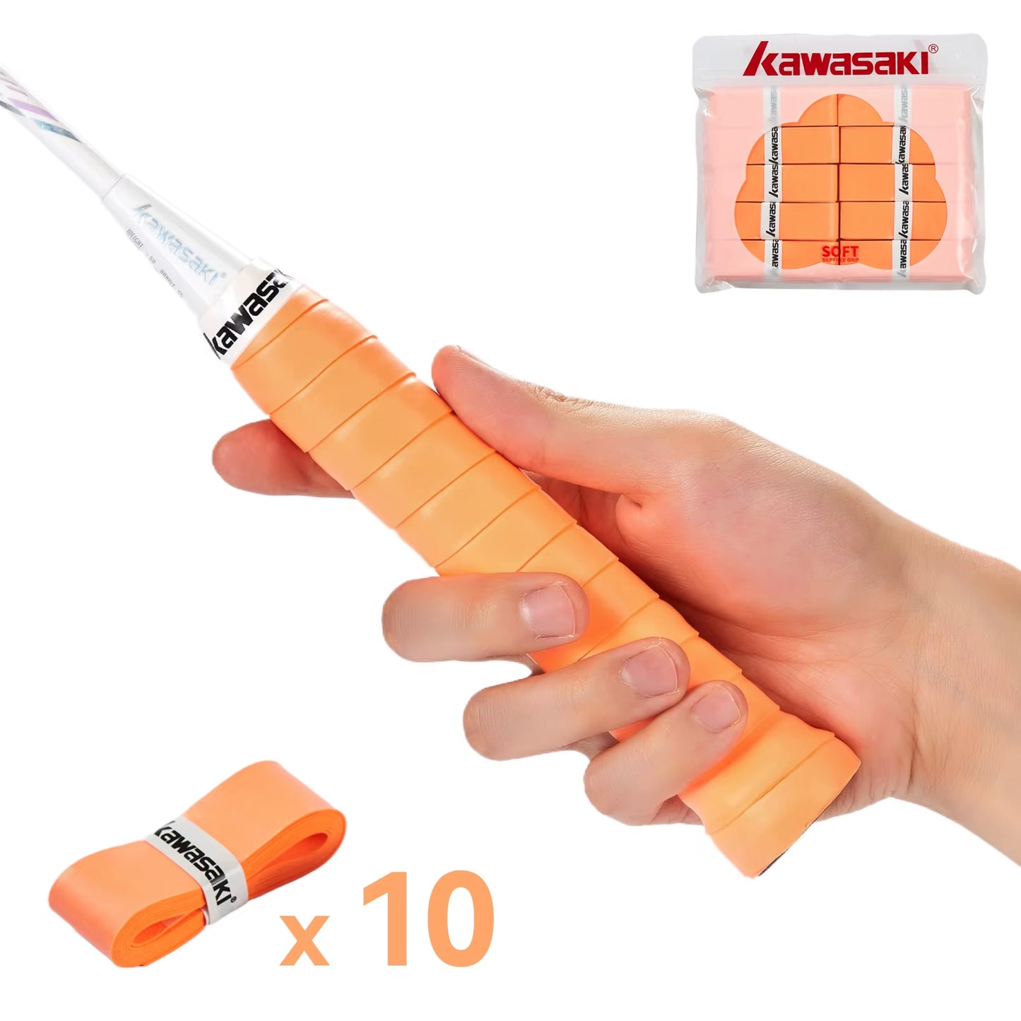 Overgrips for Padel and Tennis - Original Sticky Anti-Slip Design with Shock Absorption, Available in 5, 10, or 60 Pieces