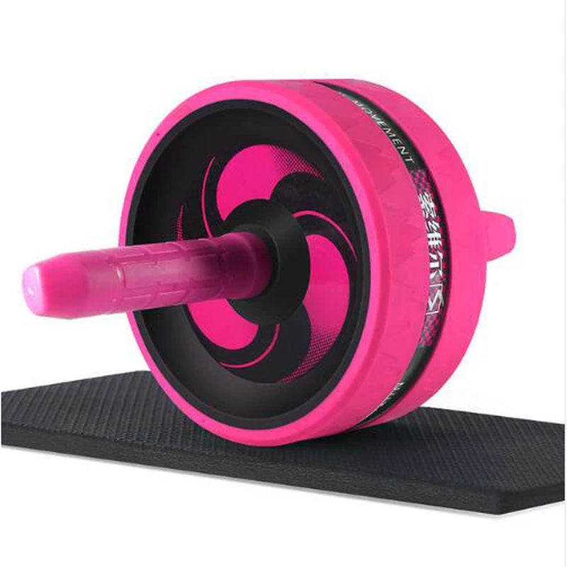 2-in-1 Silent Ab Roller and Jump Rope with Mat for Comprehensive Arm, Waist, and Leg Workouts - Gym Fitness Equipment