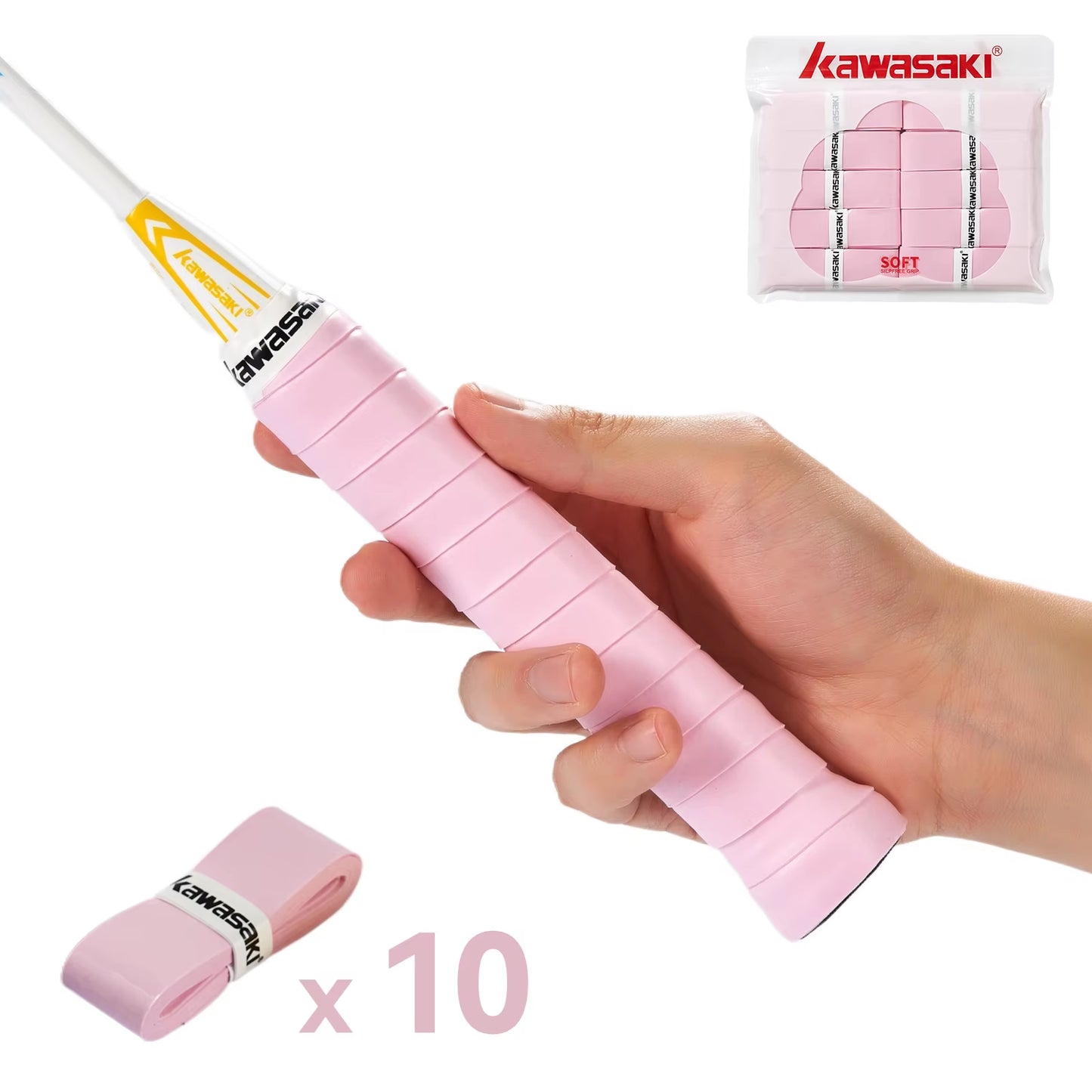 Overgrips for Padel and Tennis - Original Sticky Anti-Slip Design with Shock Absorption, Available in 5, 10, or 60 Pieces