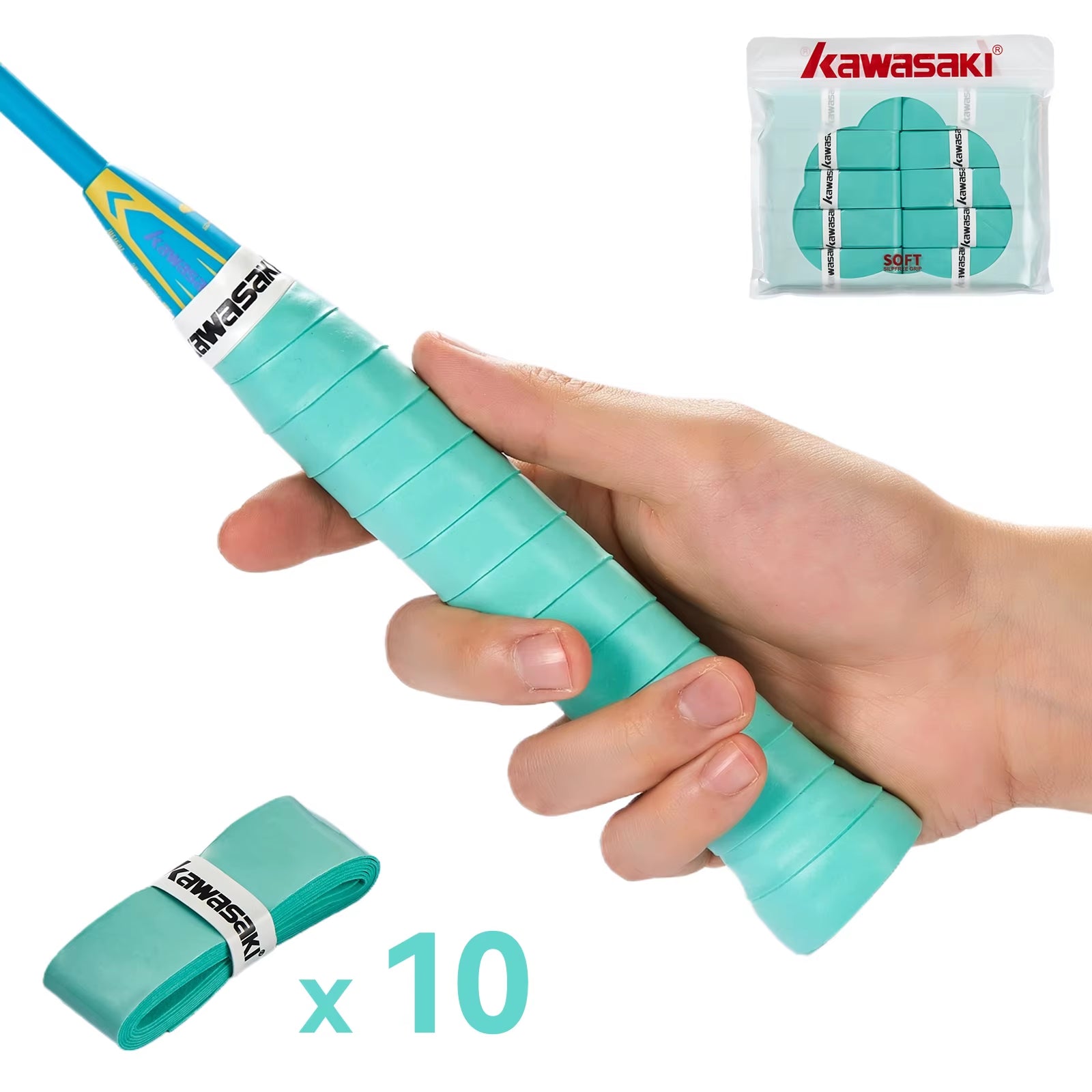 Overgrips for Padel and Tennis - Original Sticky Anti-Slip Design with Shock Absorption, Available in 5, 10, or 60 Pieces