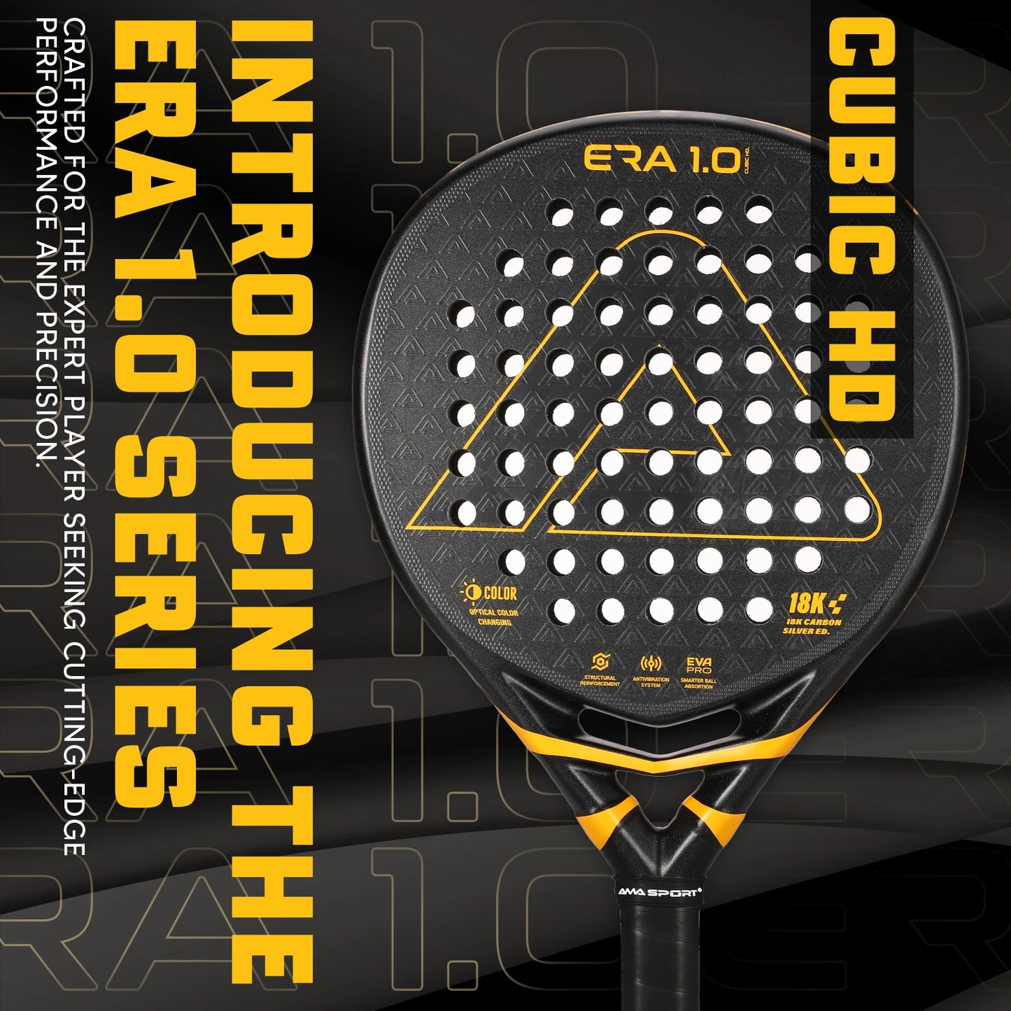 18K Carbon Silver Padel Racket with 3D Textured Surface,Smartstrap Technology Padel for Spin,Advanced Pala De Padel