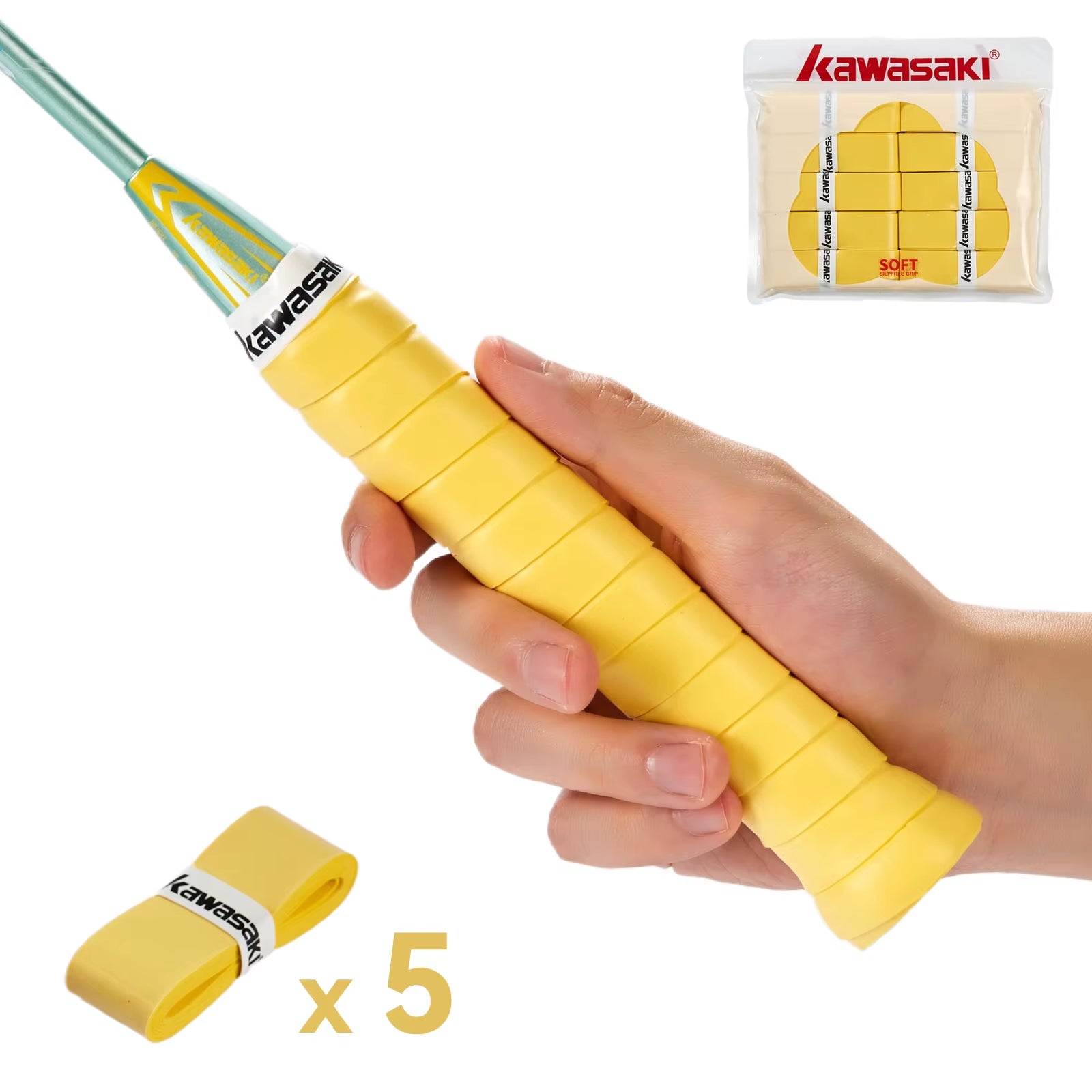 Overgrips for Padel and Tennis - Original Sticky Anti-Slip Design with Shock Absorption, Available in 5, 10, or 60 Pieces