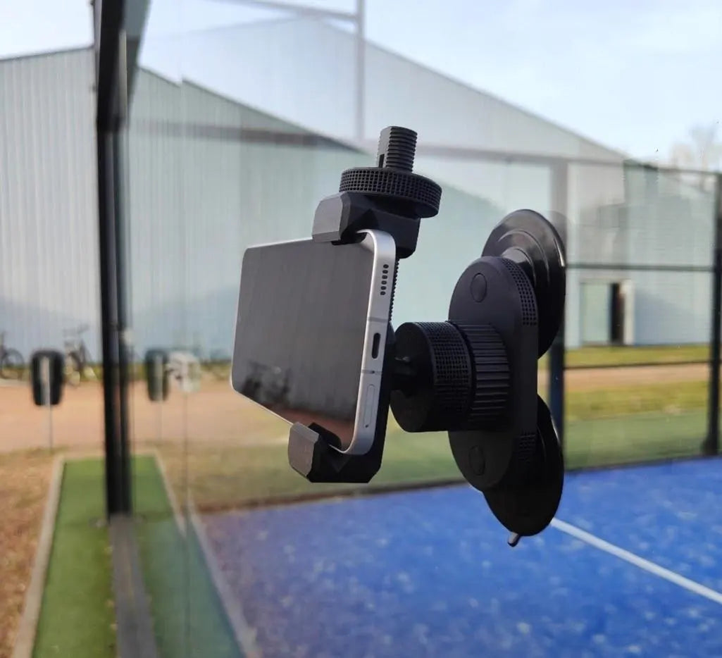 Padel Phone Mount for Recording Matches - 360 Degree Adjustable
