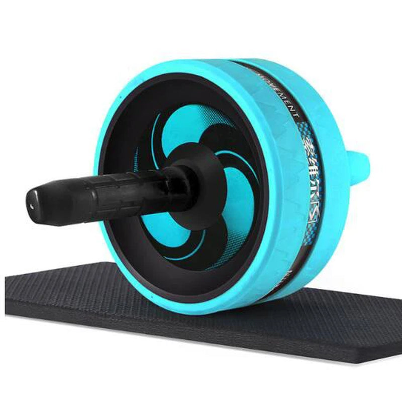 2-in-1 Silent Ab Roller and Jump Rope with Mat for Comprehensive Arm, Waist, and Leg Workouts - Gym Fitness Equipment