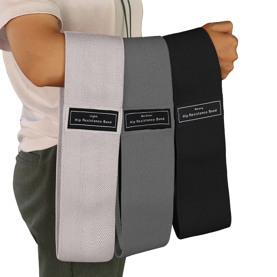 Fabric Resistance Hip and Glute Bands - Elastic Workout Loops for Squats and Stretching - Fitness Equipment for Yoga and Gym
