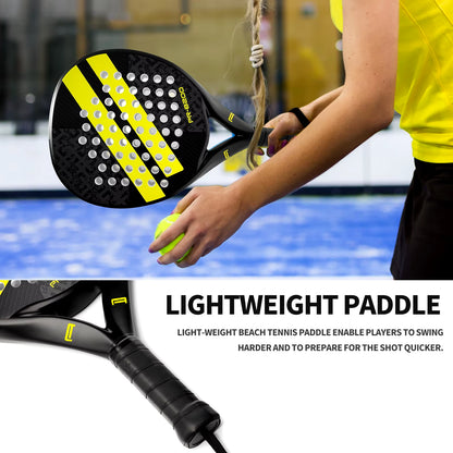 Carbon Fiber Padel Racket with EVA Memory Flex Foam Core - Lightweight Design