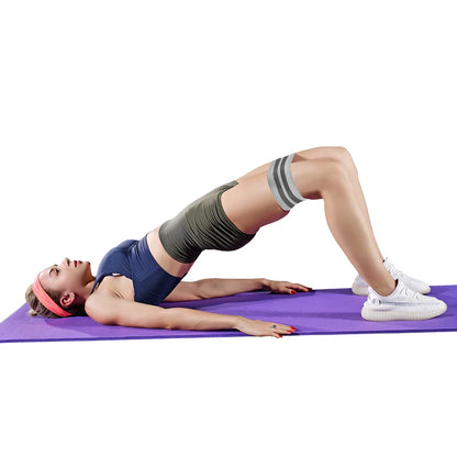 Fabric Resistance Hip and Glute Bands - Elastic Workout Loops for Squats and Stretching - Fitness Equipment for Yoga and Gym
