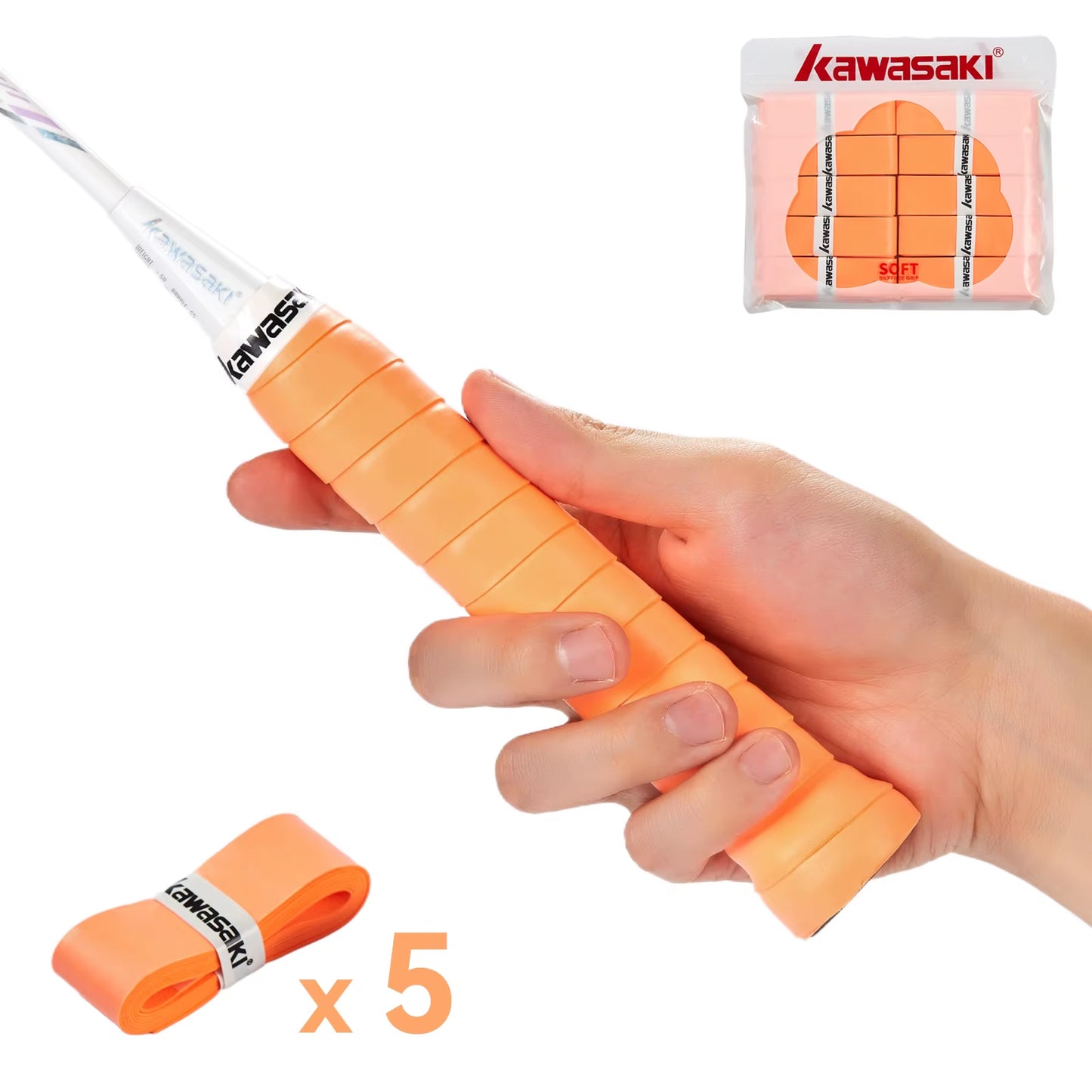 Overgrips for Padel and Tennis - Original Sticky Anti-Slip Design with Shock Absorption, Available in 5, 10, or 60 Pieces