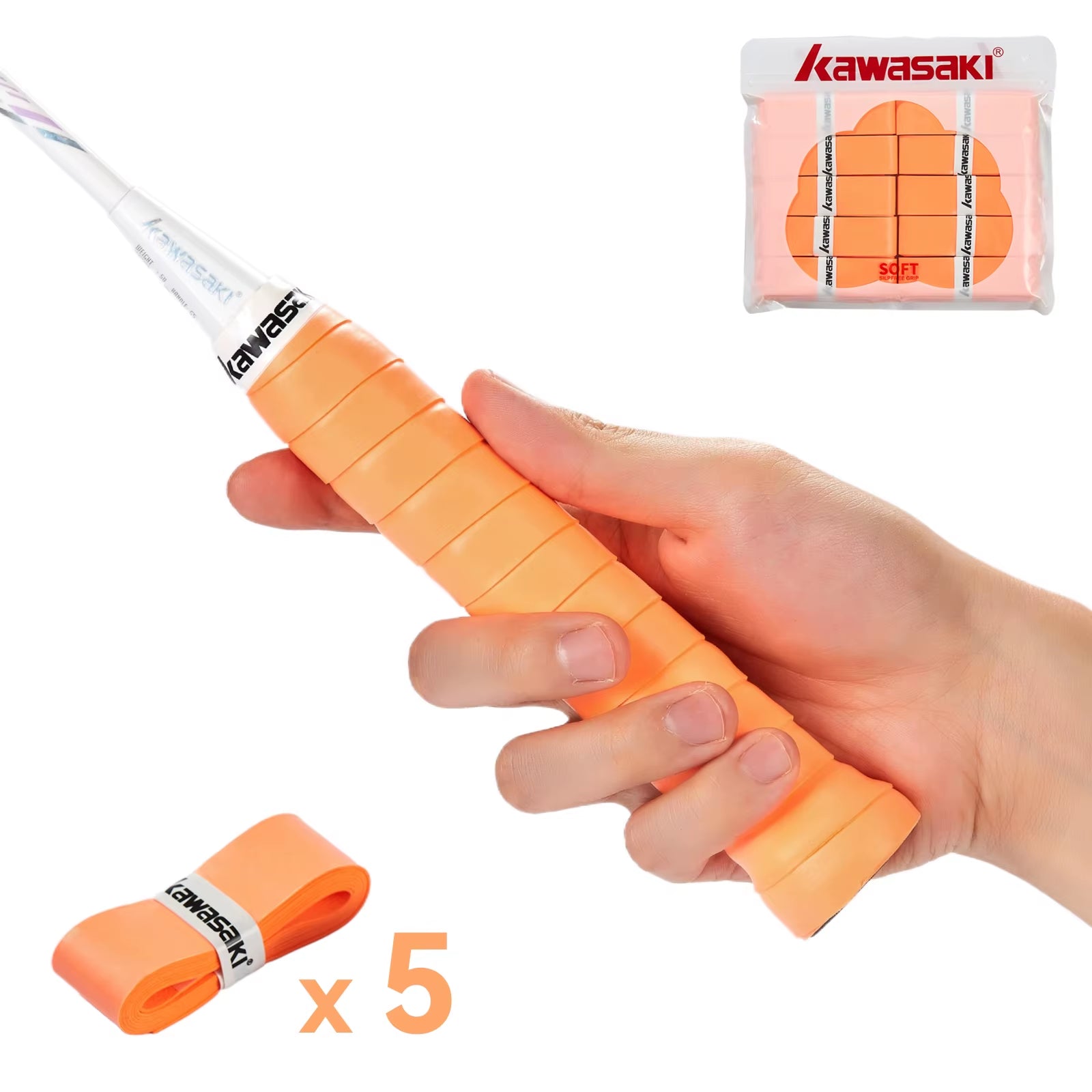 Overgrips for Padel and Tennis - Original Sticky Anti-Slip Design with Shock Absorption, Available in 5, 10, or 60 Pieces