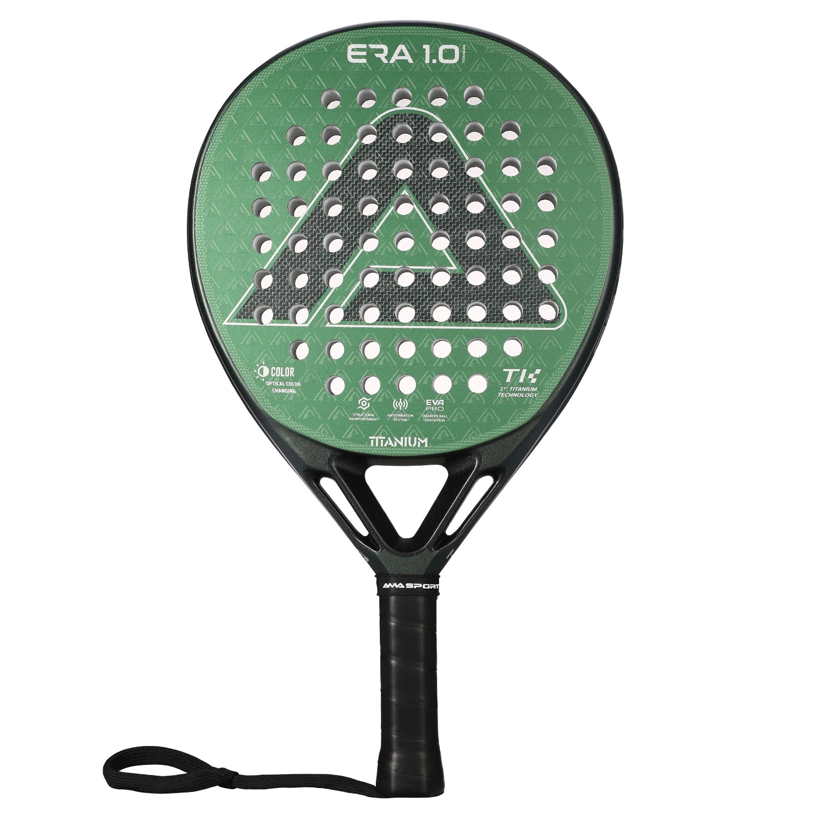 1St Titanium Silver Surface Padel Racket with Precision Holes,Intelligence Rebound Cork High-Performance Pala De Padel