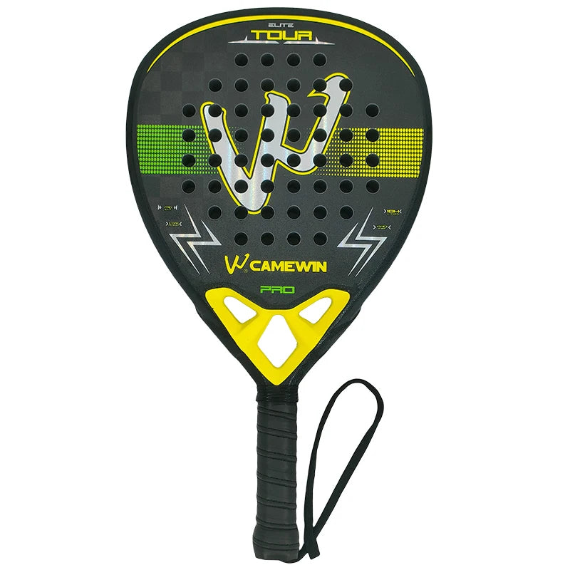 18K Carbon Fiber Padel Racket with EVA Elastic Memory Foam Core - Lightweight Tennis Paddle