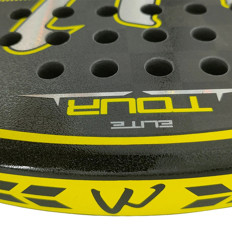 18K Carbon Fiber Padel Racket with EVA Elastic Memory Foam Core - Lightweight Tennis Paddle
